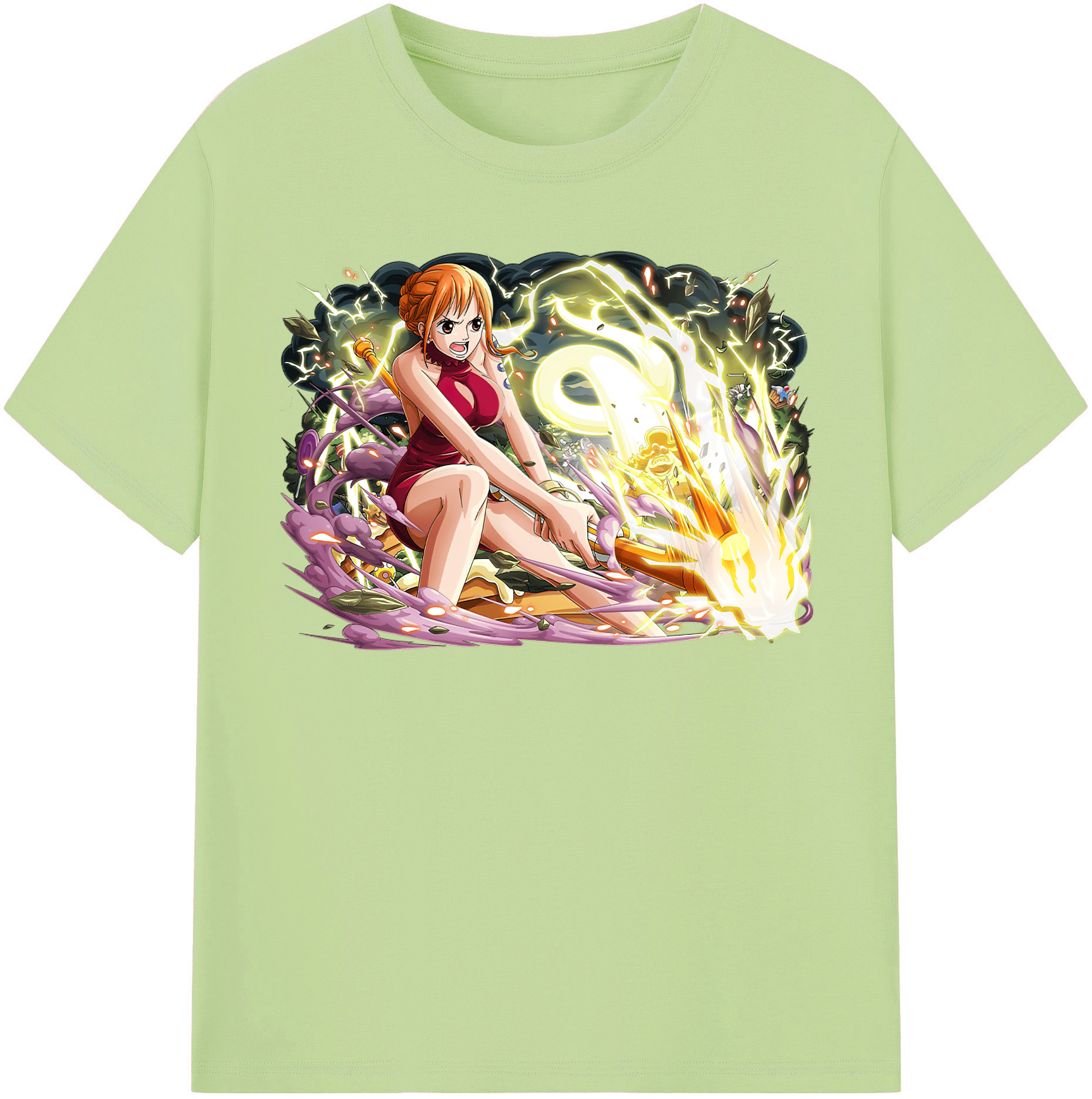 ワンピース ナミ ONE PIECE Nami 綿100％半袖Tシャツ（フロントプリント）